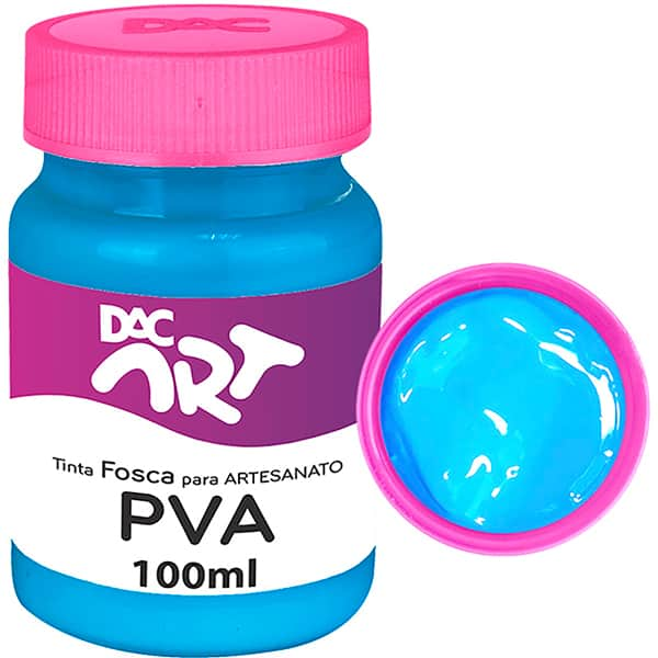 Tinta PVA para artesanato, Fosca, 100ml, Azul Celeste, 26002-11, DAC - 1 UN