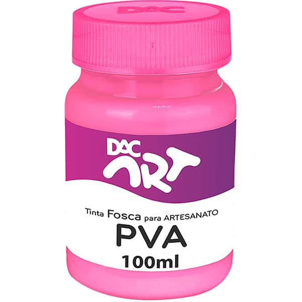 Tinta PVA para artesanato, Fosca, 100ml, Rosa, 26002-16, DAC - 1 UN