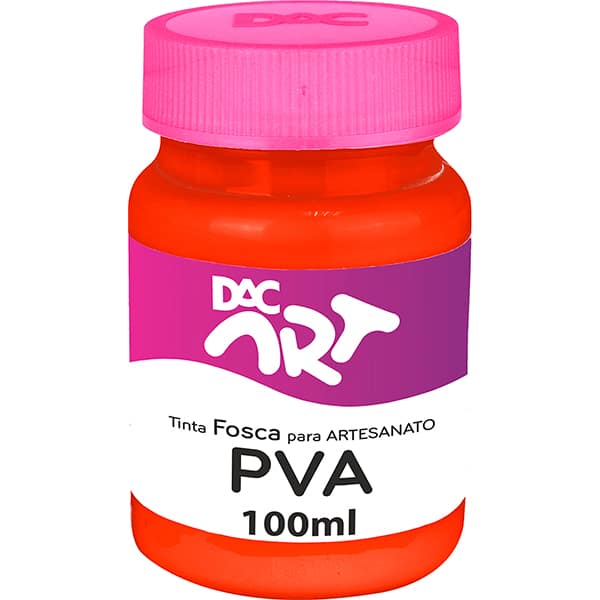 Tinta PVA para artesanato, Fosca, 100ml, Vermelho fogo, 26002-18, DAC - 1 UN