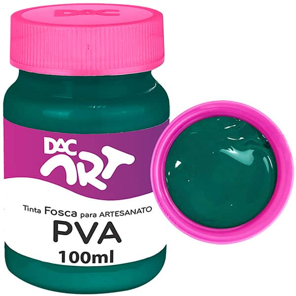 Tinta PVA para Artesanato, Fosca, 100ml, Verde Bandeira, 26002-22, DAC - 1 UN