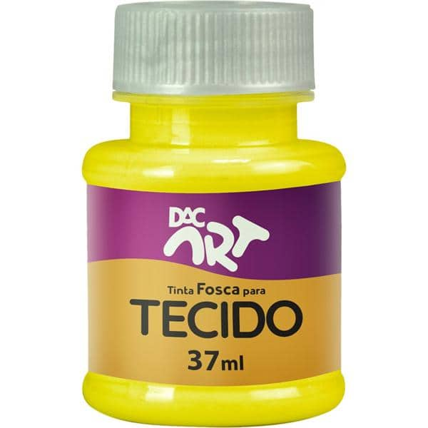 Tinta para tecido fosca, Amarelo ouro, 37ml, 22001-3, DAC - PT 1 UN