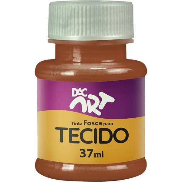 Tinta para tecido fosca, Marrom, 37ml, 22001-5, DAC - PT 1 UN