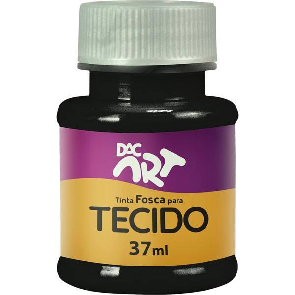 Tinta para tecido fosca, Preto, 37ml, 22001-2, DAC - PT 1 UN