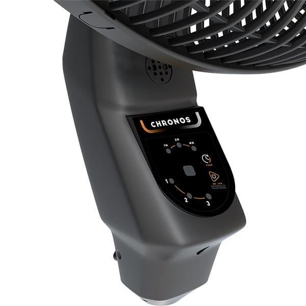Ventilador de coluna com controle remoto, Chronos, Preto / Grafite, 6 pás, 40 cm, 127 v, B94401731, Mallory - CX 1 UN