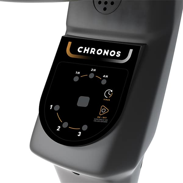 Ventilador de coluna com controle remoto, Chronos, Preto / Grafite, 6 pás, 40 cm, 127 v, B94401731, Mallory - CX 1 UN