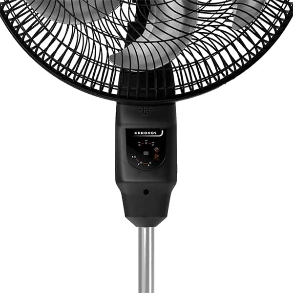 Ventilador de coluna com controle remoto, Chronos, Preto / Grafite, 6 pás, 40 cm, 127 v, B94401731, Mallory - CX 1 UN