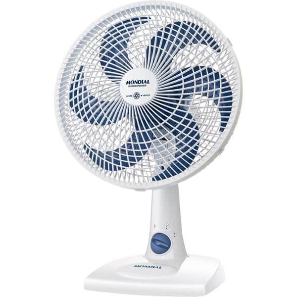 Ventilador de mesa turbo, 6 pás, 30cm, 60w, 220v, Branco, VSP-30-W, Mondial - CX 1 UN