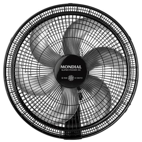 Ventilador de Mesa 40cm, 6 Pás, Preto, 140w, Mondial - CX 1 UN