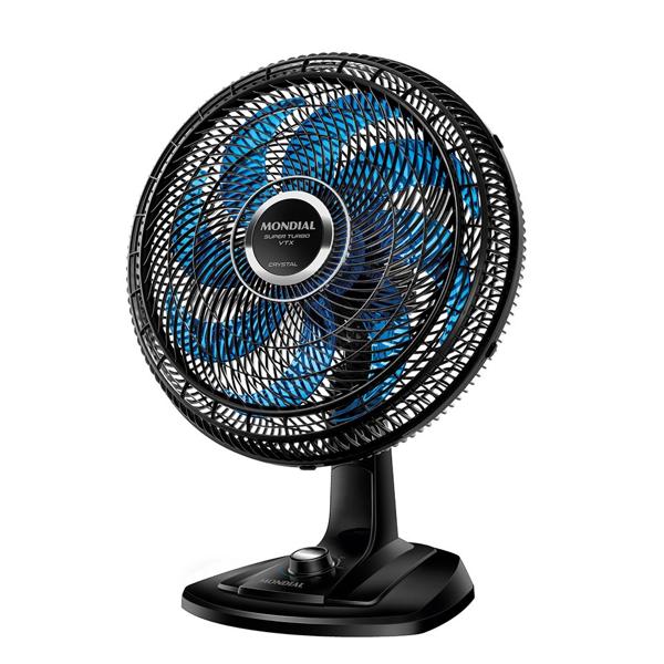 Ventilador de mesa turbo, 8 pás, 140w, 127v, Preto, VTX 40 CRYSTAL, Mondial - CX 1 UN