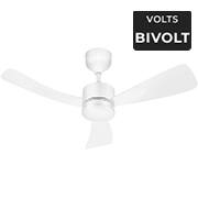 Ventilador de Teto Silence Air, Motor 30W, 3 Pás, 6 Velocidades, Led 18W, Branco, Elgin - CX 1 UN