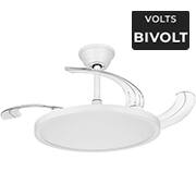 Ventilador de Teto Retrátil Silence Air, Motor 30W, 4 Pás, 6 Velocidades, Led 36W, Branco, Elgin - CX 1 UN