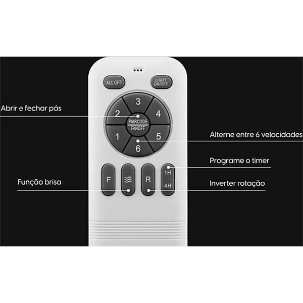 Ventilador de teto 30w 4 pás Silence Air Pro biv branco Elgin CX 1 UN