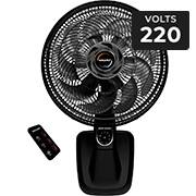Ventilador de parede 40cm, Smart Control com controle remoto, Preto, 12 pás, 220v, B94401731, Mallory - CX 1 UN