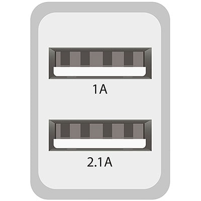 Carregador de tomada com 2 saídas USB universal WC124E Elg CX 1 UN