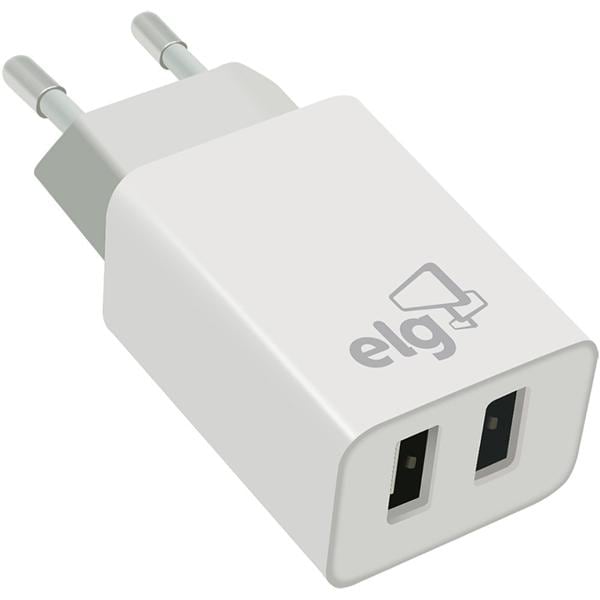 Carregador de tomada com 2 saídas USB universal WC124E Elg CX 1 UN