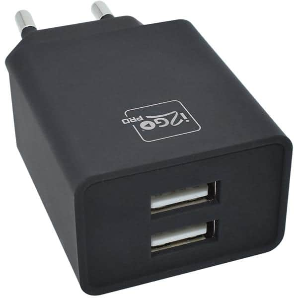 Carregador de tomada c/2 portas USB bivolt preto PROWAL020 I2Go BT 1 UN