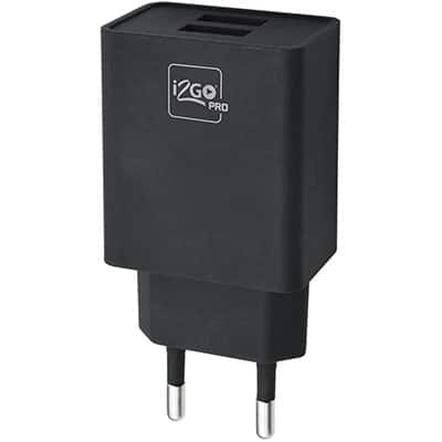 Carregador de tomada c/2 portas USB bivolt preto PROWAL020 I2Go BT 1 UN