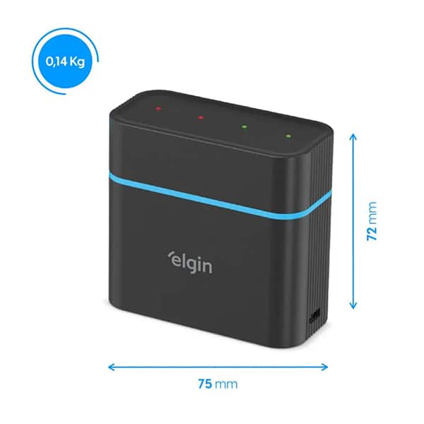 Carregador de Pilhas Tipo C - Compatível com AA Normal e AAA Palito Recarregáveis - Inclui 2 pilhas AA 1.500mAh e 2 pilhas AAA 700mAh - Elgin - BT 1 UN Carregador de Pilhas Tipo C - Compatível com AA Normal e AAA Palito Recarregáveis - Inclui 2 pilhas AA 1.500mAh e 2 pilhas AAA 700mAh - Elgin - BT 1 UN