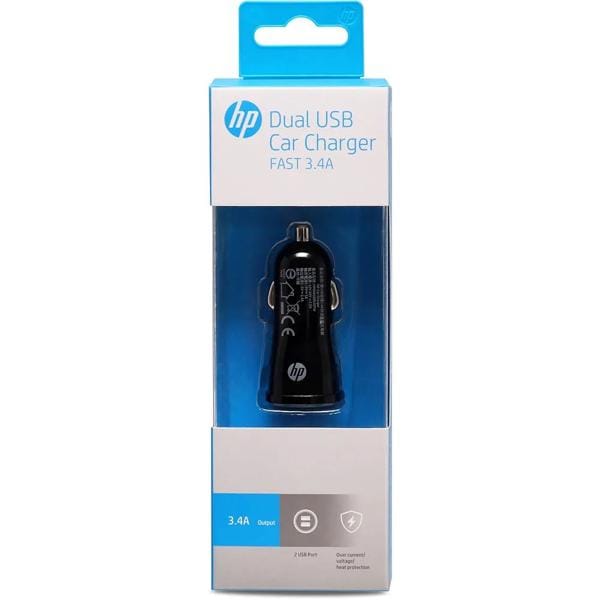 Carregador veicular HP com 2 portas USB 3.4, Preto, HP046GBBLK BT 1 UN