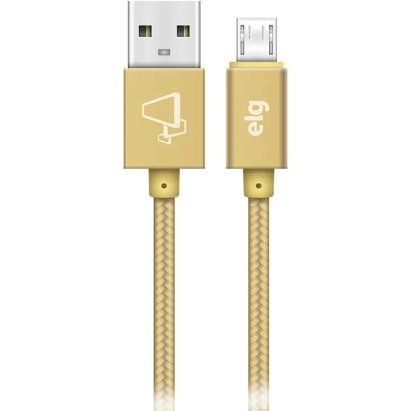 Cabo USB para micro USB, 2m, Dourado, M520BG, Elg - BT 1 UN