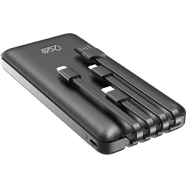 Carregador portátil 4 em 1 para smartphone, 10000mAh, Preto, I2GBAT014, I2Go - CX 1 UN