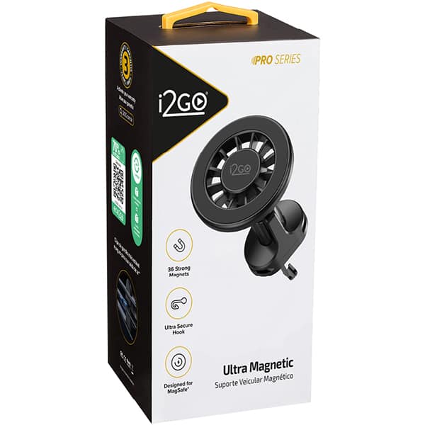 Suporte veicular p/ Smartphone magnético 360° pt PROOTH062 I2Go CX 1 UN