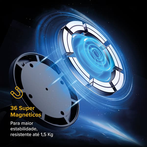 Suporte veicular p/ Smartphone magnético 360° pt PROOTH062 I2Go CX 1 UN