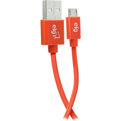 Cabo USB para micro USB, 1m, Laranja, M510LR, Elg - BT 1 UN