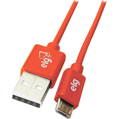 Cabo USB para micro USB, 1m, Laranja, M510LR, Elg - BT 1 UN