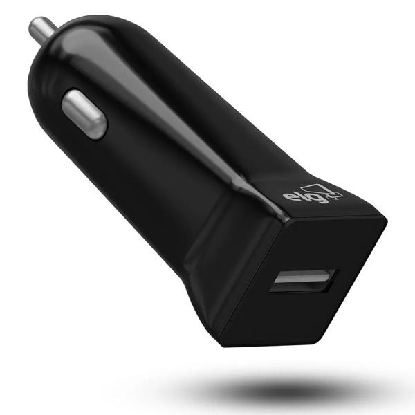 Carregador veicular universal, 1 saída USB 1A, Preto, CC1SPT, ELG - BT 1 UN