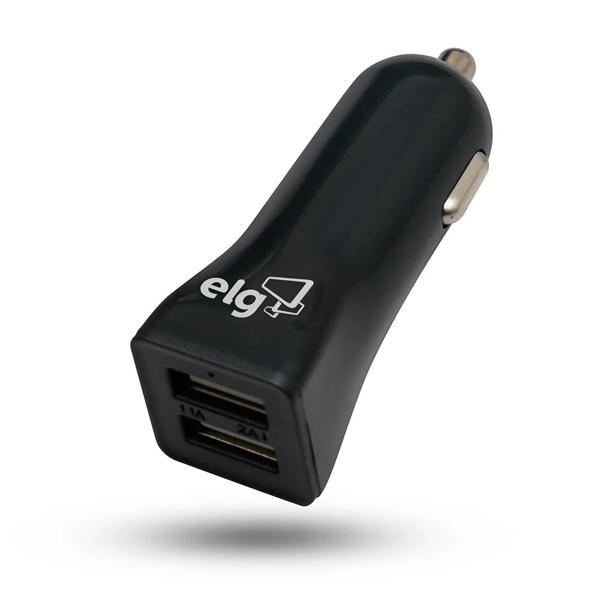 Carregador veicular universal 2 saídas USB, CC2SPT, ELG - BT 1 UN