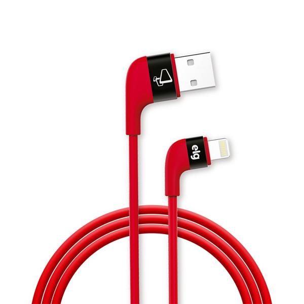 Cabo USB para lightning, 1m, vermelho, XFT810RD, Elg - CX 1 UN