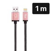 Cabo USB para lightning, 1m, Preto / Rose, SKN810BK, Elg - CX 1 UN