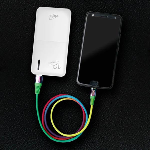 Cabo USB para micro USB, 1m, Colorido, M510RB, Elg - PT 1 UN