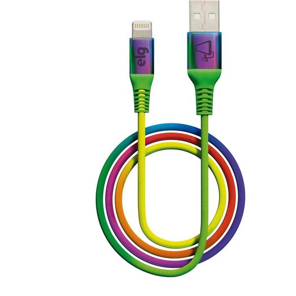 Cabo USB para lightning, 1m, Colorido, L810RB, Elg - PT 1 UN