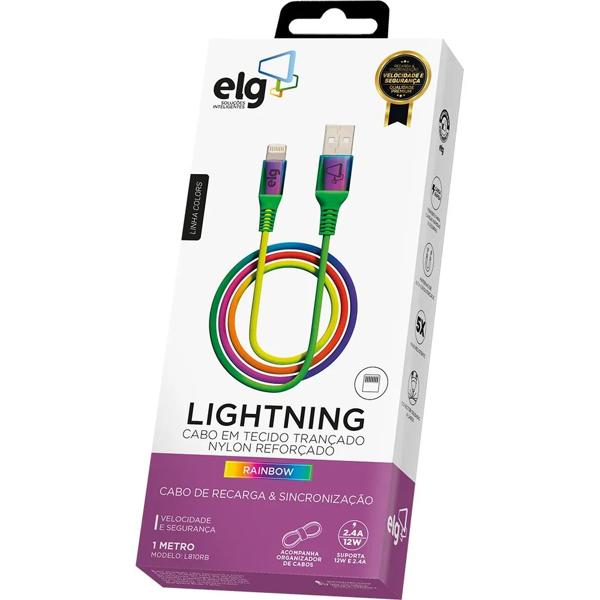 Cabo USB para lightning, 1m, Colorido, L810RB, Elg - PT 1 UN