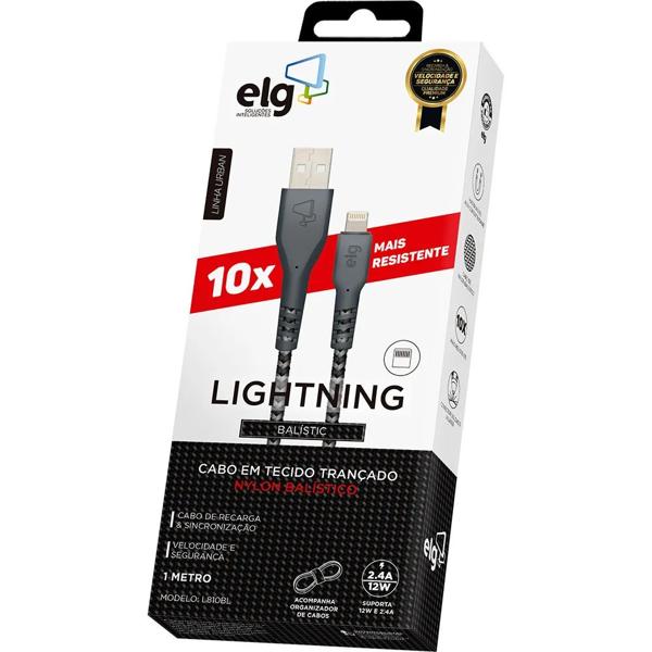 Cabo USB para lightning, 1m, Grafite, L810BL, Elg - PT 1 UN