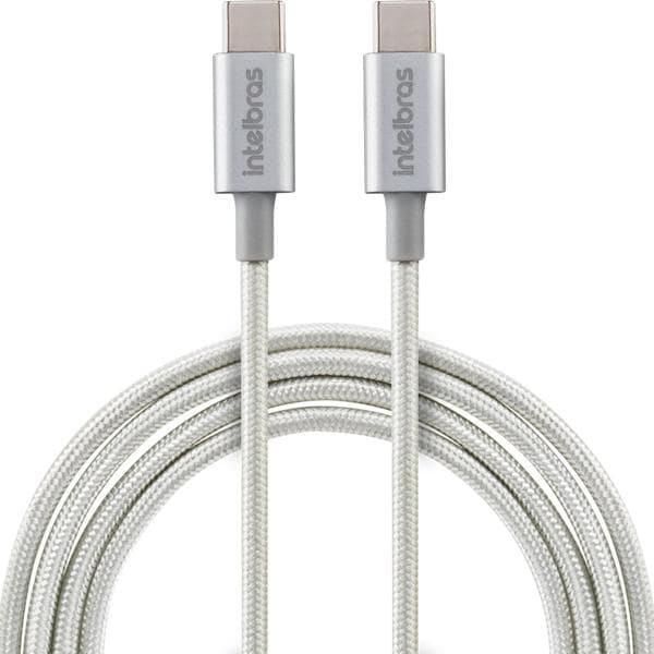 Cabo USB tipo C para tipo C, 1,5m, Prata, EUCC15NB, Intelbras - PT 1 UN