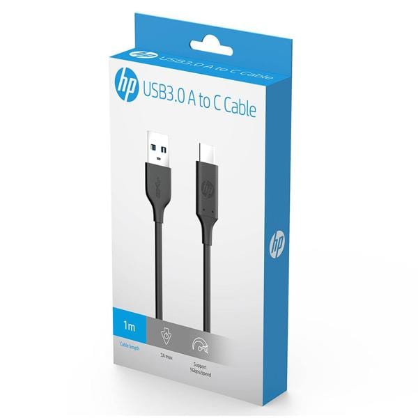 Cabo USB para Tipo-C, 1m, Preto, TC101 9YE97AA, HP - CX 1 UN