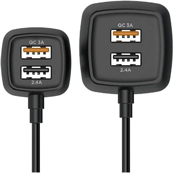 Carregador veicular 60w, 4 USB-A, Preto, CC4SQC, Elg - CX 1 UN