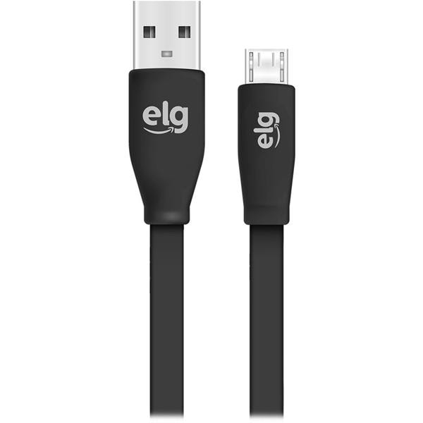 Cabo USB para micro USB, 1,25m, Preto, EC510PT, Elg - CX 1 UN