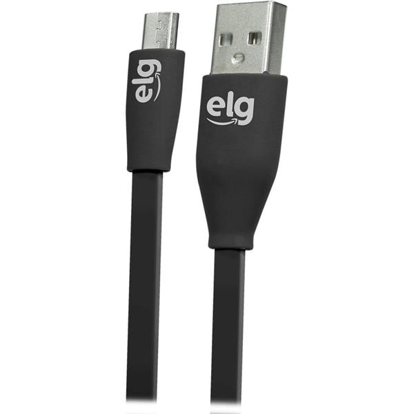 Cabo USB para micro USB, 1,25m, Preto, EC510PT, Elg - CX 1 UN