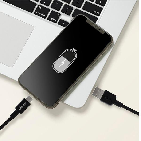 Cabo USB para micro USB, 1,5m, Preto, App-tech - PT 1 UN