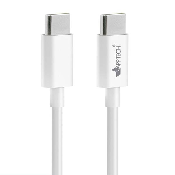 Cabo USB C para Tipo-C, 1m, Branco, App-tech - PT 1 UN