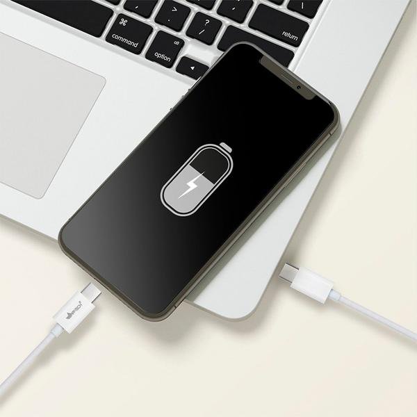 Cabo USB C para Tipo-C, 2m, Branco, App-tech - PT 1 UN