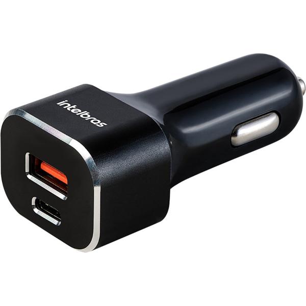 Carregador veicular com 2 portas, USB-C e USB-A, ECV 11, Intelbras - CX 1 UN