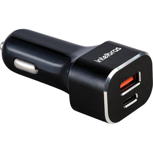 Carregador veicular com 2 portas, USB-C e USB-A, ECV 11, Intelbras - CX 1 UN