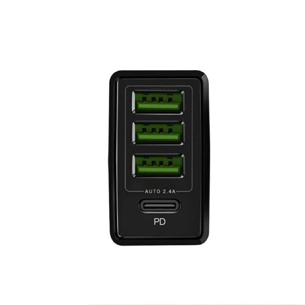 Carregador de tomada com 3 saídas USB e 1 tipo-C, Bivolt, CG002, Bright - CX 1 UN