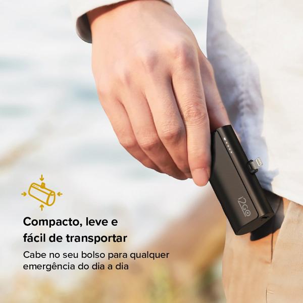 Carregador portátil Power Bank Lightning 5.000mAh PROBAT020 I2Go - CX 1 UN