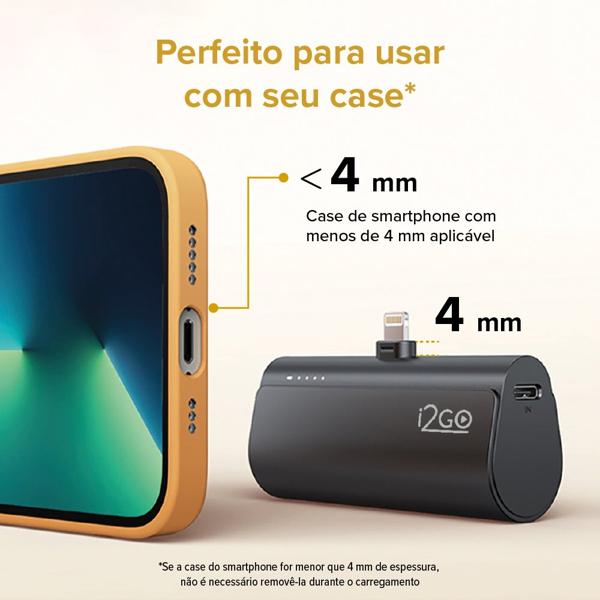 Carregador portátil Power Bank Lightning 5.000mAh PROBAT020 I2Go - CX 1 UN